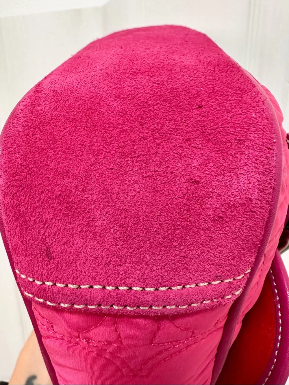 Coach Quilted Signature Nylon Field Bag Pink Crossbody Vintage Y2K